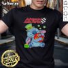 Alt Text: Cute Stitch Hug graphic on St. Patrick's Day T-Shirt featuring Advance Auto Parts logo for festive automotive fans.