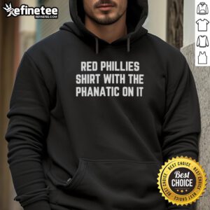 Red Philadelphia Phillies hoodie featuring the Phanatic, perfect for fans supporting the Phillies team spirit.