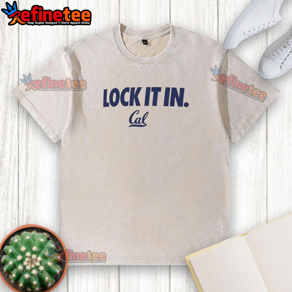 Hot Cal Bears 2026 Lock It In washed t-shirt in navy blue, perfect for fans showing school spirit and style.