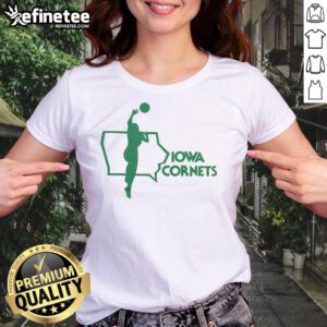 Hot Iowa Cornets Ladies Tee featuring vibrant design, perfect for fans and casual wear. Shop stylish team apparel today!