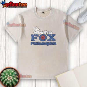 Hot Philadelphia Fox Washed T-Shirt featuring a trendy design and soft fabric, perfect for casual wear.