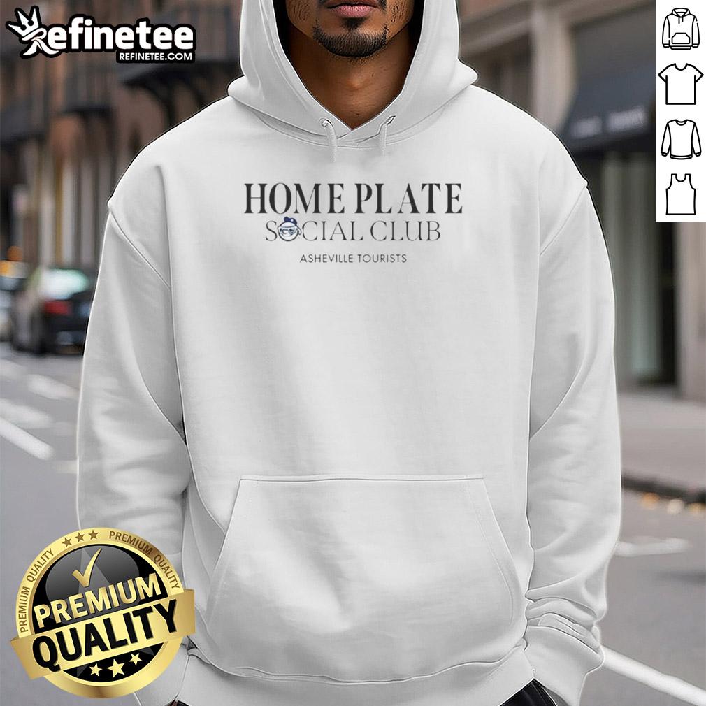 Alt Text: Nice Home Plate Social Club Asheville tourists 2026 giveaway logo hoodie featuring vibrant design and cozy fit.