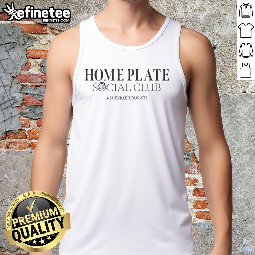 Nice Home Plate Social Club Asheville Tourists 2026 Giveaway logo on a stylish tank top for summer wear.