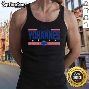 Alt Text: Nice Lily Yohannes Stars and Stripes tank top featuring a bold American flag design, perfect for summer fashion.