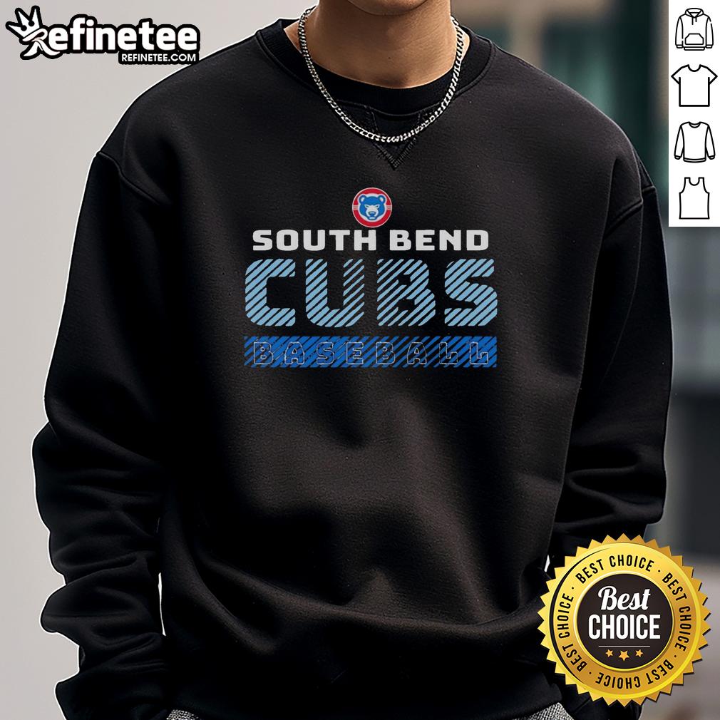 Cozy Nice South Bend Cubs baseball sweatshirt in navy blue, perfect for fans supporting their team.