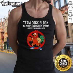 Womens sports tank top featuring 'No Dudes in Women's Sports' slogan for a bold statement on team empowerment.