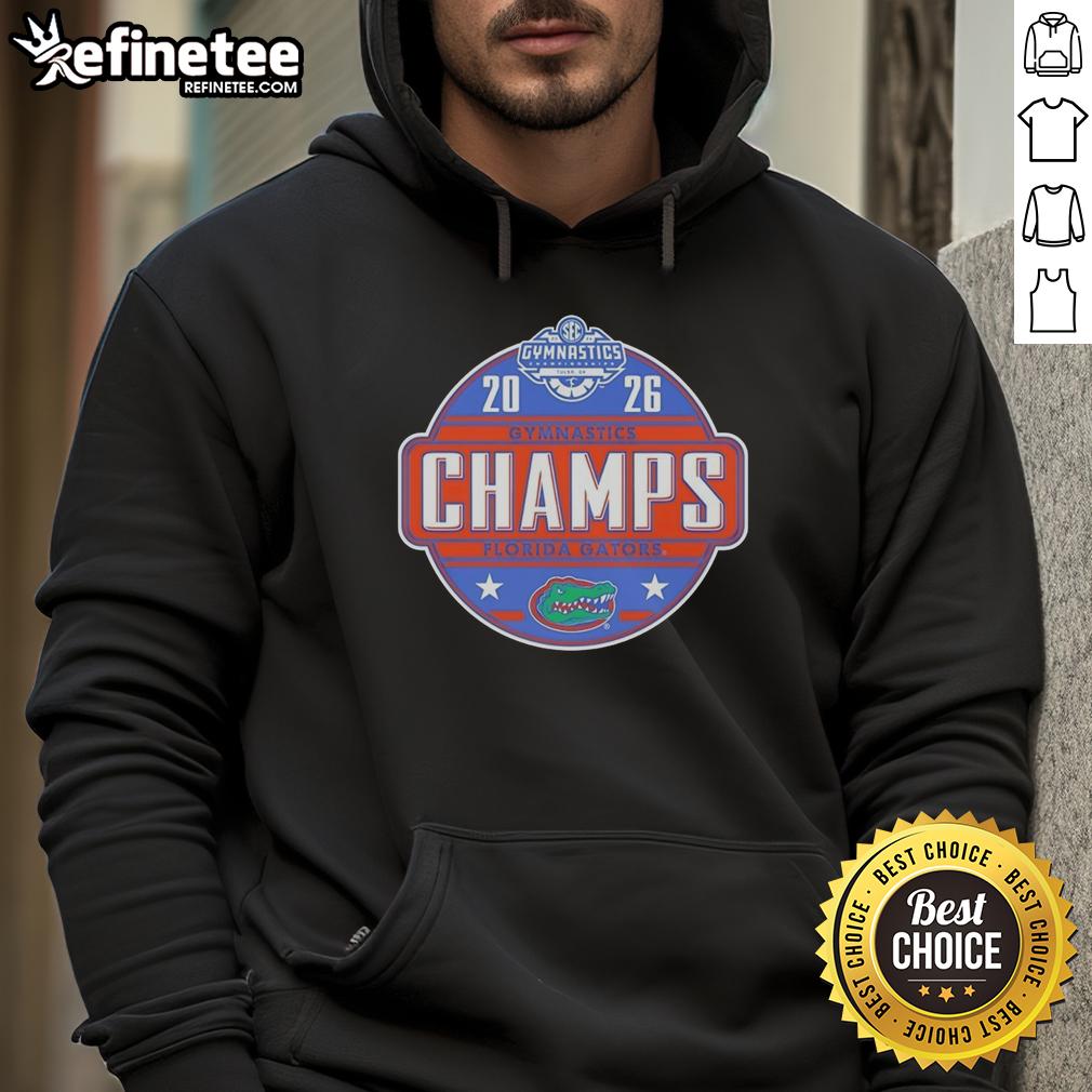 Alt Text: Original Florida Gators 2025 SEC Women's Gymnastics Champions hoodie, showcasing team pride and championship spirit.