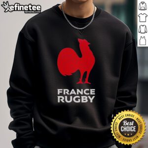 Original France Rugby Nations Champions Sweatshirt in blue with embroidered logo, perfect for fans and collectors.