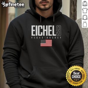 Original Jack Eichel Vegas Golden Knights USA Flag Elite Hoodie showcasing team spirit and style for fans.