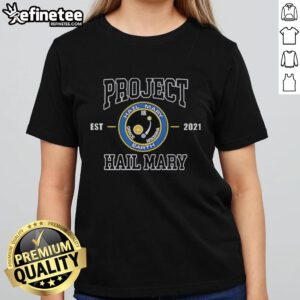 Original Project Hail Mary Earth 2021 Ladies Tee featuring a stylish design for fans of the sci-fi novel.