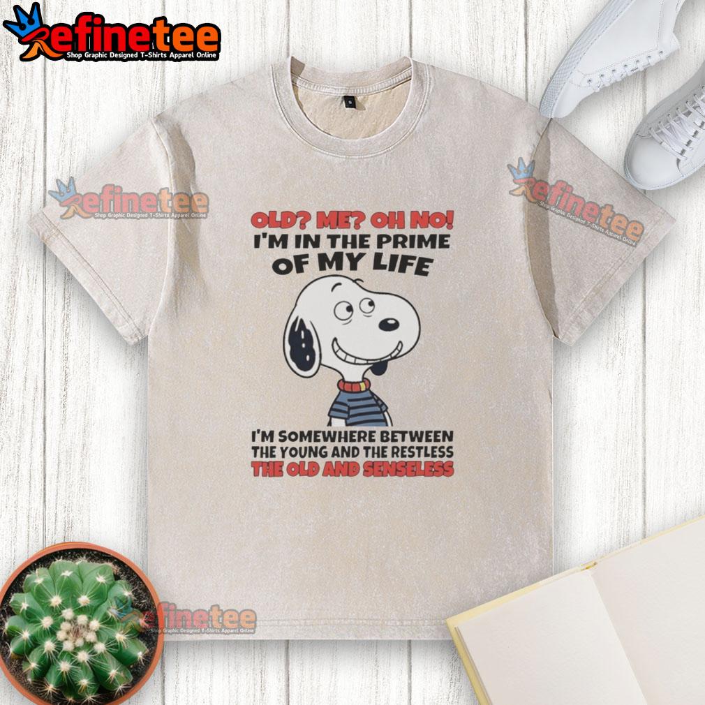 Alt Text: Original Snoopy t-shirt featuring a playful design about life's prime, perfect for fans of The Young and the Restless.