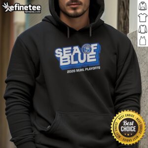 Alternative view of Original Steinbach Pistons Seaof Blue 2026 MJHL Playoff T-Shirt