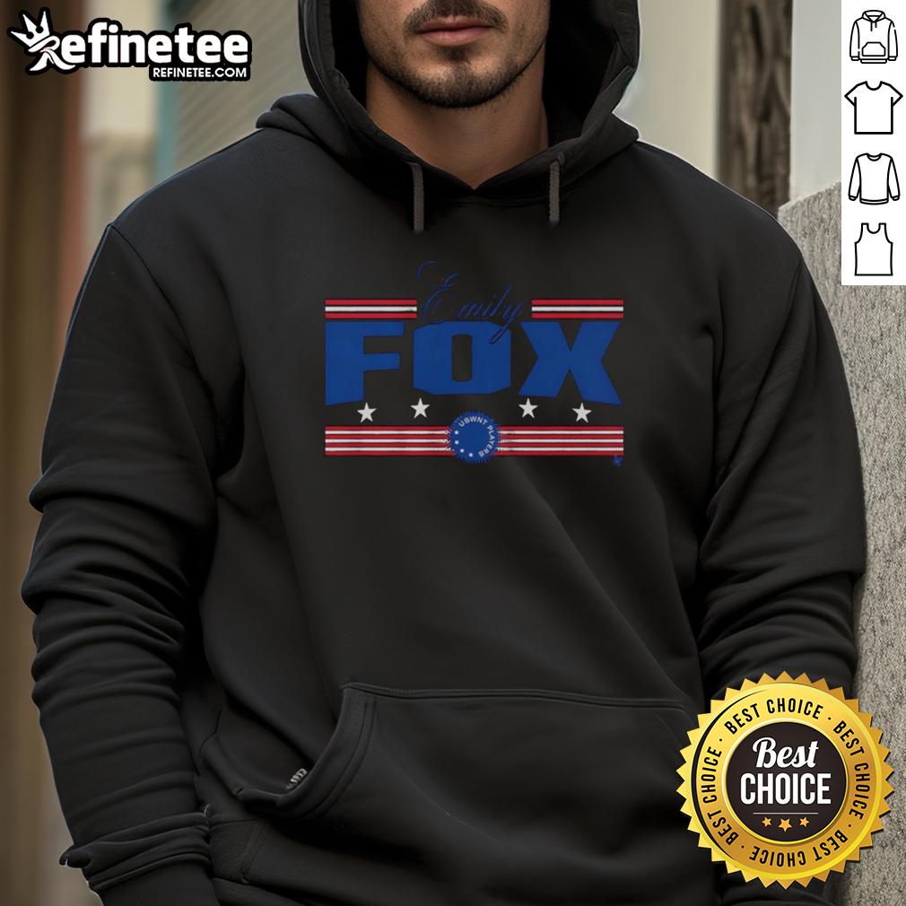 Alt Text: Premium Emily Fox Stars and Stripes Hoodie featuring a stylish design with vibrant colors and comfortable fit.