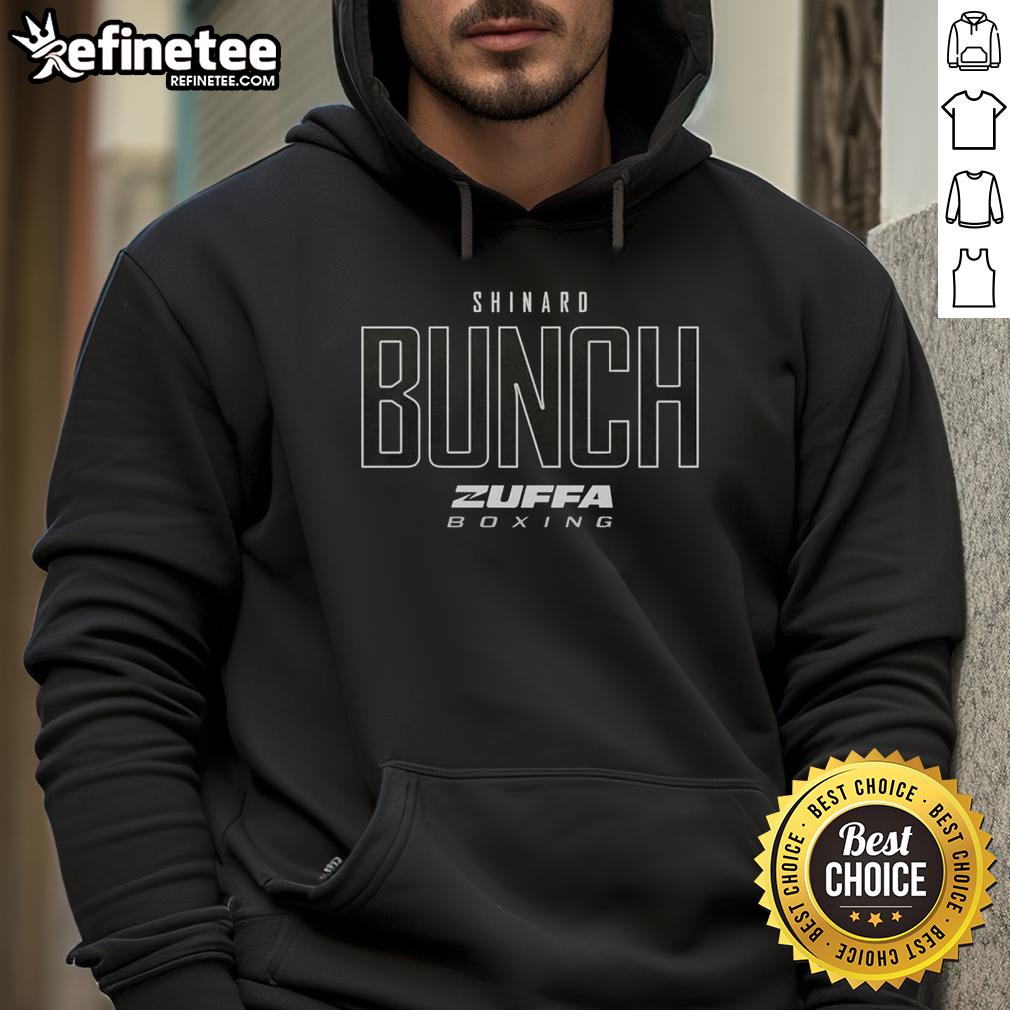 Premium Shinard Bunch Zuffa Boxing Elite Hoodie in black, showcasing stylish design and quality fabric for boxing enthusiasts.