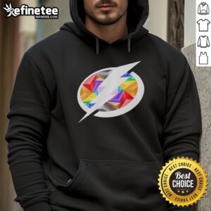 Alt Text: Premium Tampa Bay Lightning Pride Logo Hoodie featuring vibrant colors and team logo, perfect for fans.