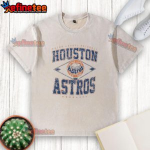 Awesome Houston Astros Major League Baseball Cooperstown Diamond Washed T-Shirt featuring vibrant team colors and logo.