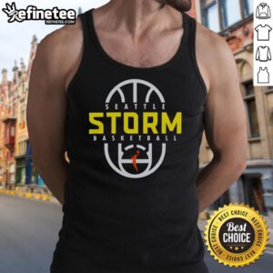 Authentic Seattle Storm Basketball 2026 tank top featuring on-court logo, perfect for fans and players.