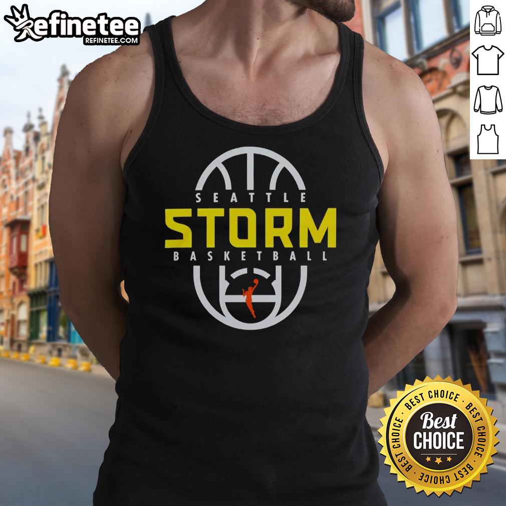 Authentic Seattle Storm Basketball 2026 tank top featuring on-court logo, perfect for fans and players.