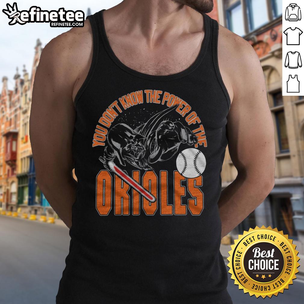 Awesome Star Wars X Baltimore Orioles Dark Side tank top featuring a unique design, perfect for fans and summer wear.