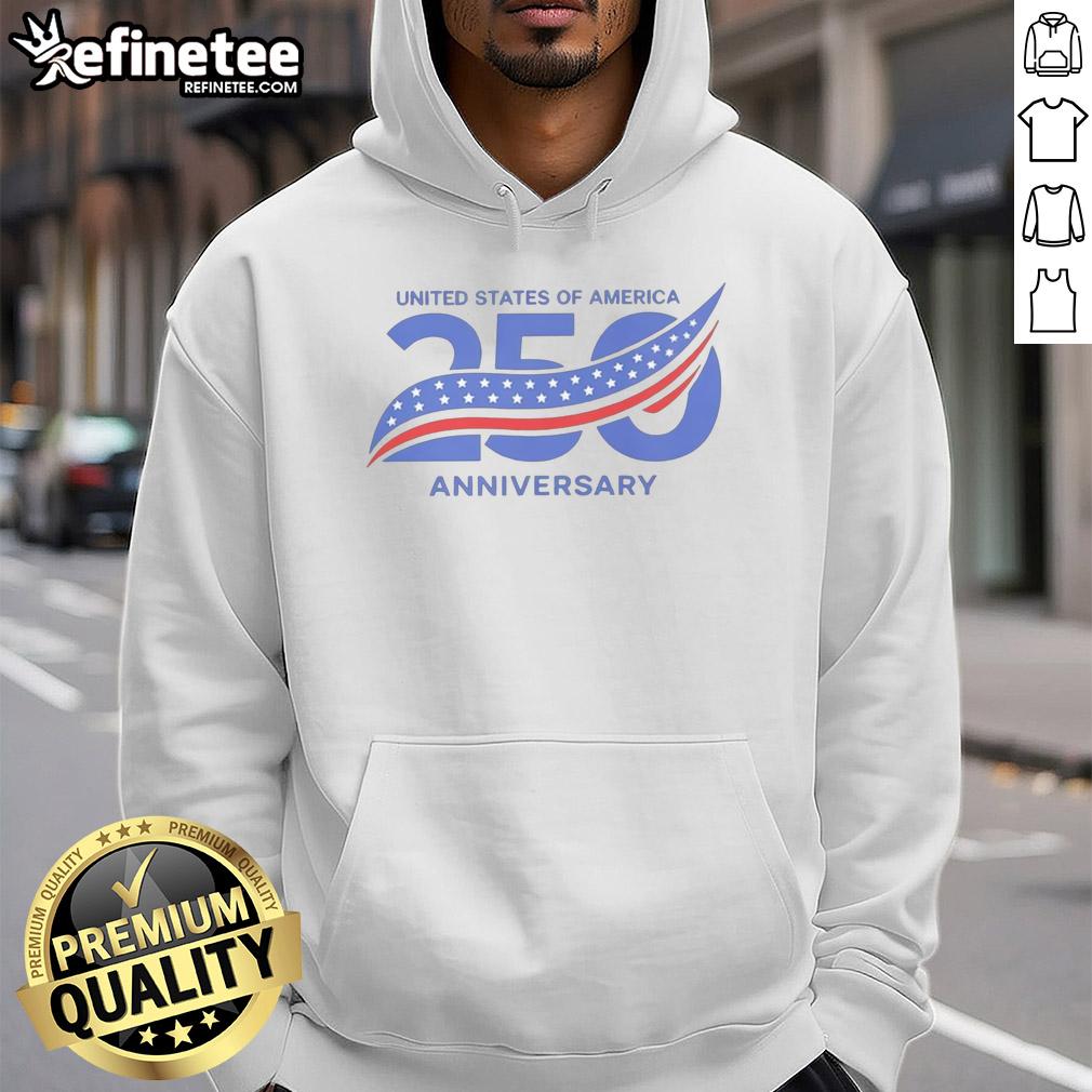 Retro hoodie featuring the Awesome United States of America 250th Anniversary Semiquincentennial flag design.