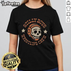 Good Stilly Boys Wrestling Crew Ladies Tee with vibrant design, perfect for fans of wrestling and stylish casual wear.