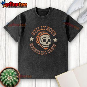 Good Stilly Boys Wrestling Crew washed t-shirt showcasing a stylish design perfect for wrestling enthusiasts.