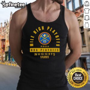 Hot Denver Nuggets 2026 NBA Playoffs tank top design featuring team colors and logo, perfect for playoff season.