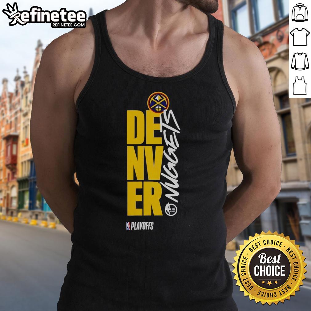 Hot Denver Nuggets Playoff NBA 2026 tank top design featuring vibrant colors and team logo for basketball fans.