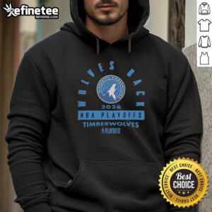 Hot Minnesota Timberwolves 2026 NBA Playoffs Wolves Back Hoodie showcasing team pride and style for fans.