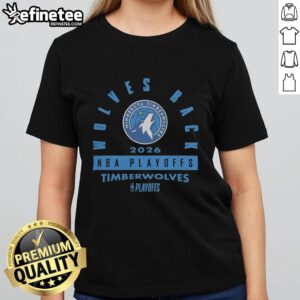 Hot Minnesota Timberwolves 2026 NBA Playoffs ladies tee featuring stylish design and team spirit for fans.