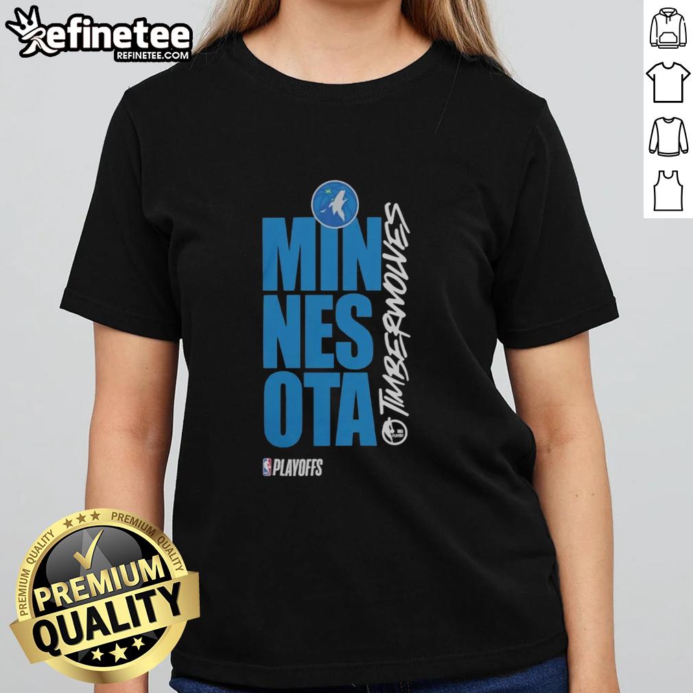 Hot Minnesota Timberwolves Playoff NBA 2026 ladies tee showcasing team spirit and style for female fans.