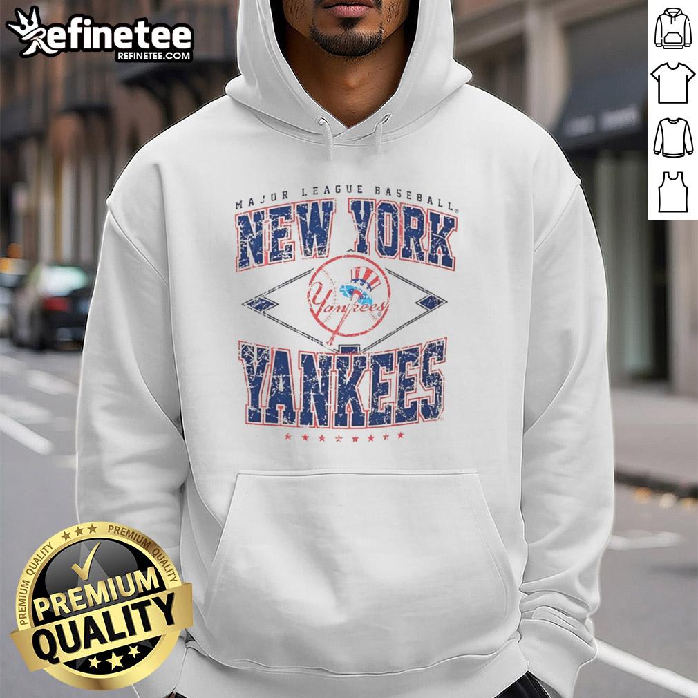 Hot New York Yankees Major League Baseball Cooperstown Diamond Hoodie in navy blue, perfect for fans and collectors.