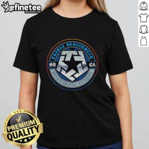Vintage 1989 San Diego ladies tee featuring 'Hot The Lower Left' design in center, perfect for retro fashion enthusiasts.