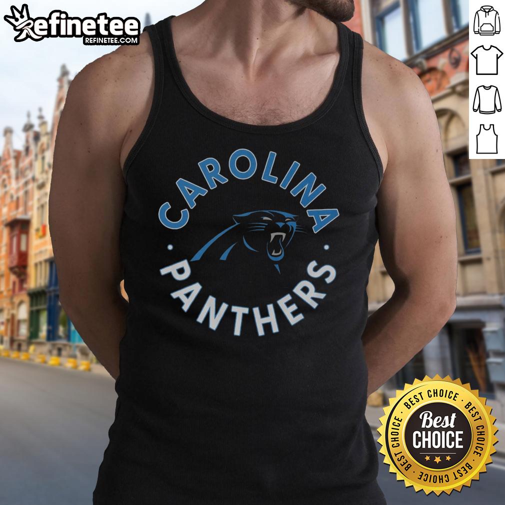 Nice Carolina Panthers Circle Tank Top featuring bold team logo, perfect for game day or casual wear.