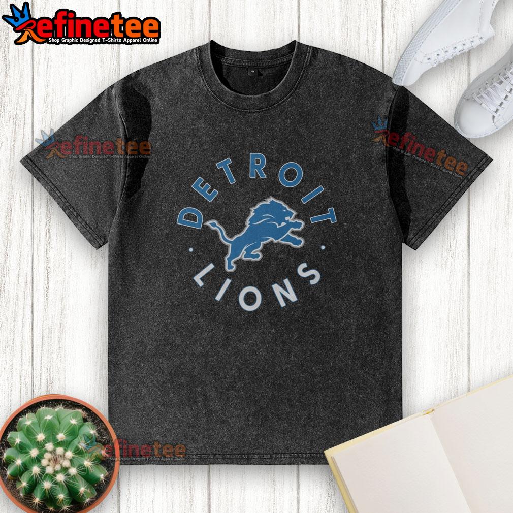 Nice Detroit Lions Circle Washed T-Shirt featuring a vintage design and soft fabric, perfect for fans and casual wear.