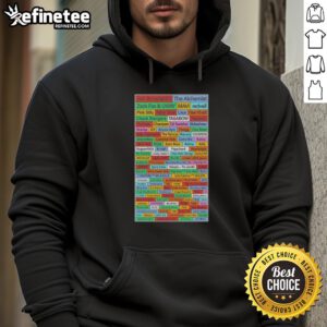 Nice Earl sweatshirt featuring The Alchemist, Zack Fox, and Uway name list design, perfect for casual streetwear style.