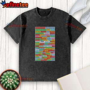 Alt Text: Nice Earl sweatshirt featuring The Alchemist, Zack Fox, and Uway name list on a washed T-shirt design.