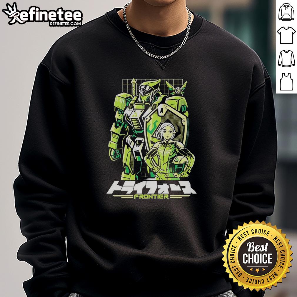 Mecha-style sweatshirt featuring Nice-Triad Frontier design from The Legend of Zelda: Ocarina of Time.