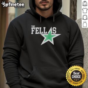 Alt Text: Official Dallas Stars The Fellas Hoodie featuring team colors and logo, perfect for fans and cold game days.