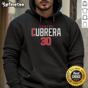 Official Edward Cubrera hoodie featuring a stylish design in team colors, perfect for fans and casual wear.