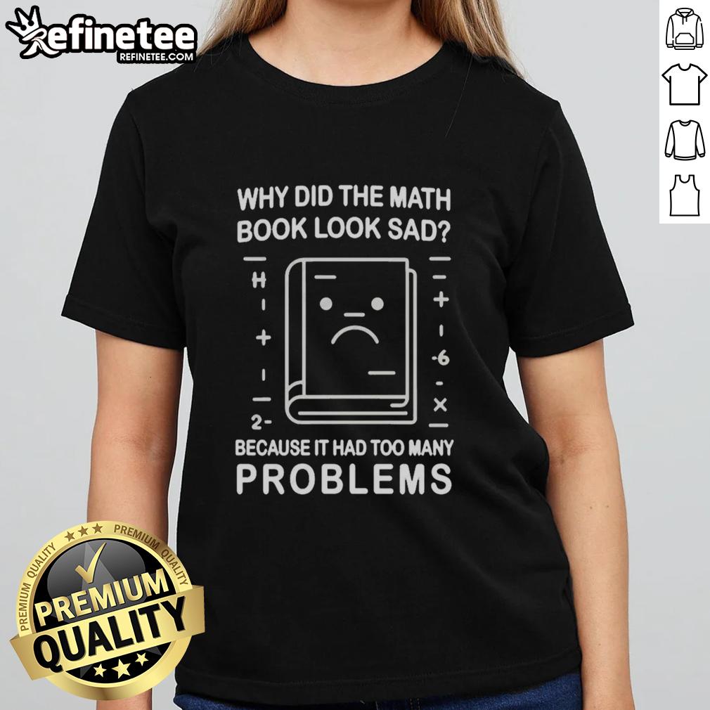 Official Math Book Blues Ladies Tee featuring a stylish design, perfect for math lovers and casual wear.