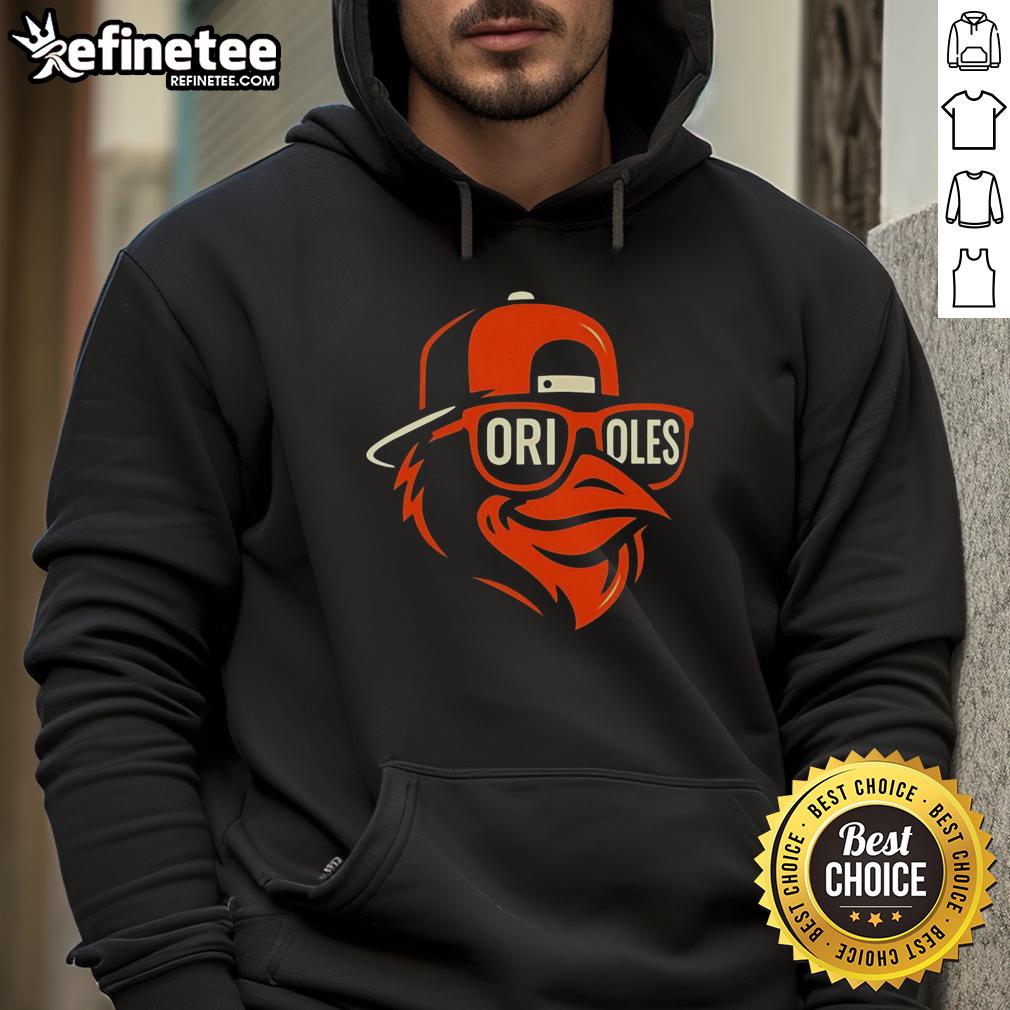 Alt Text: Original Baltimore Orioles Name Love Style Animal Mascot Hoodie featuring a vibrant Orioles mascot design.