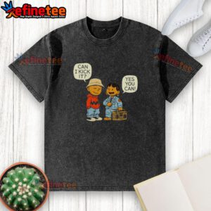 Alt Text: Original Can I Kick It Yes You Can Hip Hop Washed T-Shirt featuring vibrant graphics and a relaxed fit.