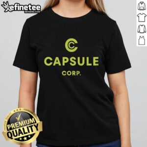 Alt Text: Original Capsule Corp Trunks Dragon Ball ladies tee featuring vibrant graphics and a stylish fit for fans.