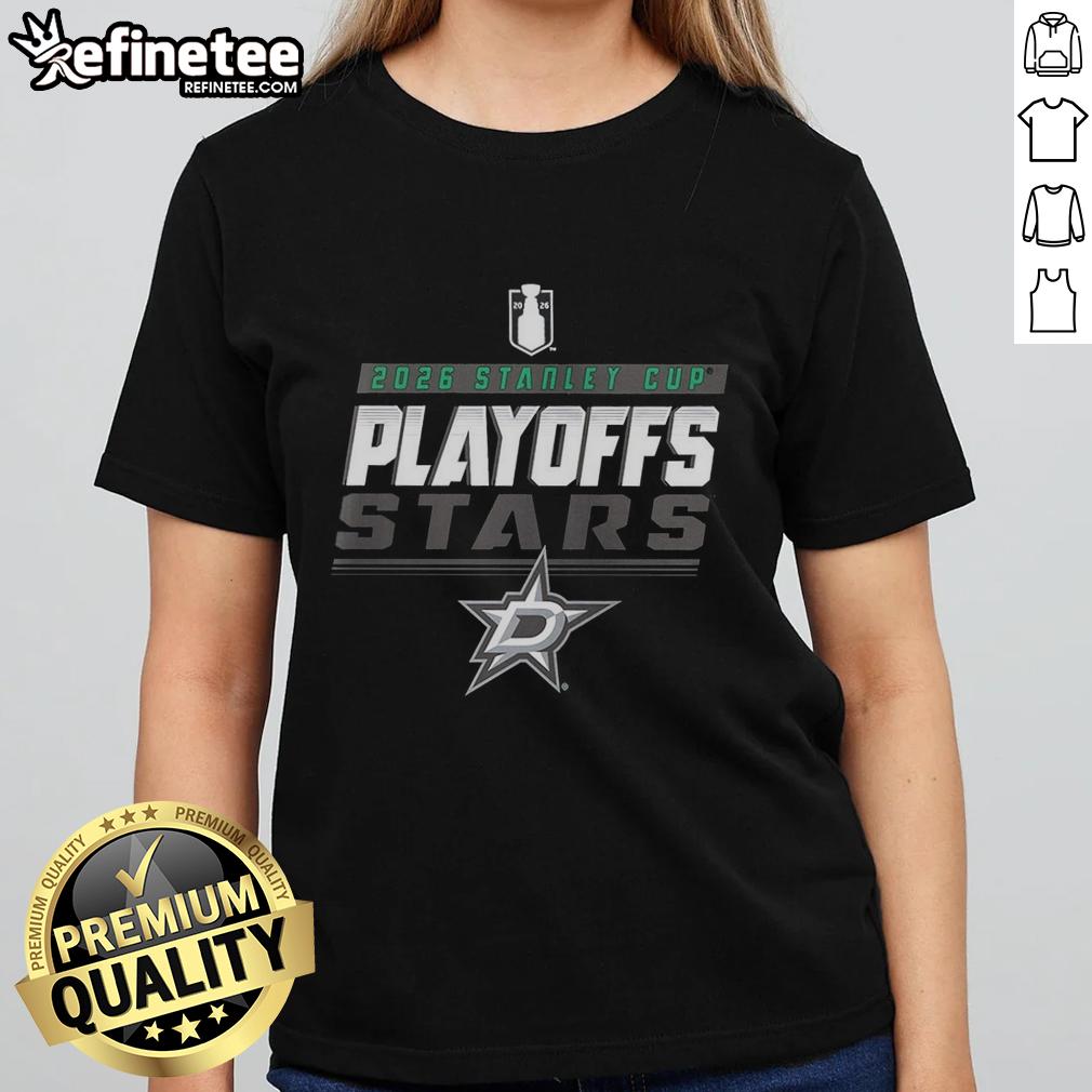 Premium Dallas Stars NHL 2026 Stanley Cup Playoffs Legacy Ladies Tee featuring team logo and stylish design.