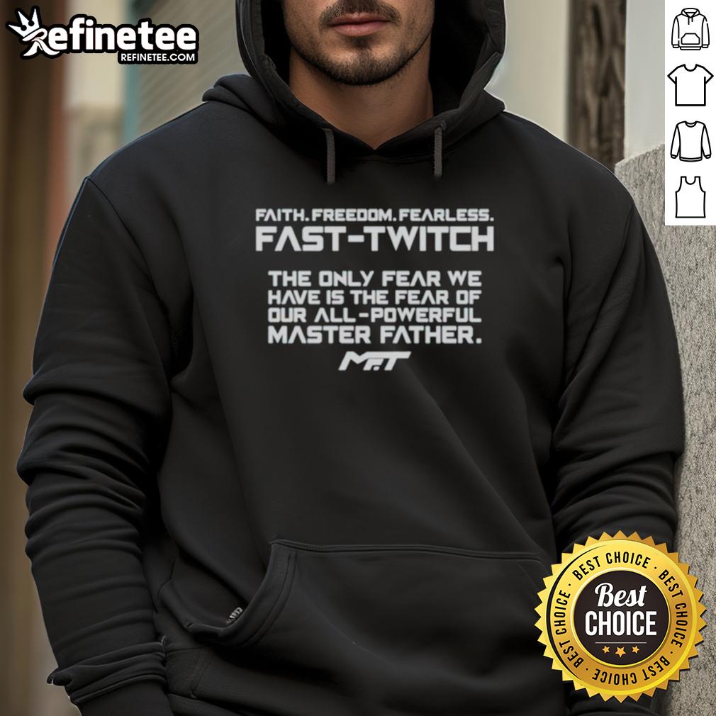 Premium Faith Freedom Fearless Fast Twitch Hoodie in black with stylish design, perfect for active and casual wear.