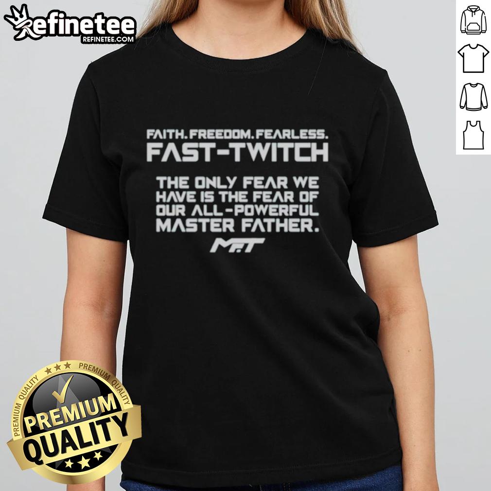 Premium Faith Freedom Fearless Fast Twitch Ladies Tee in stylish design for women, perfect for casual and sporty outfits.