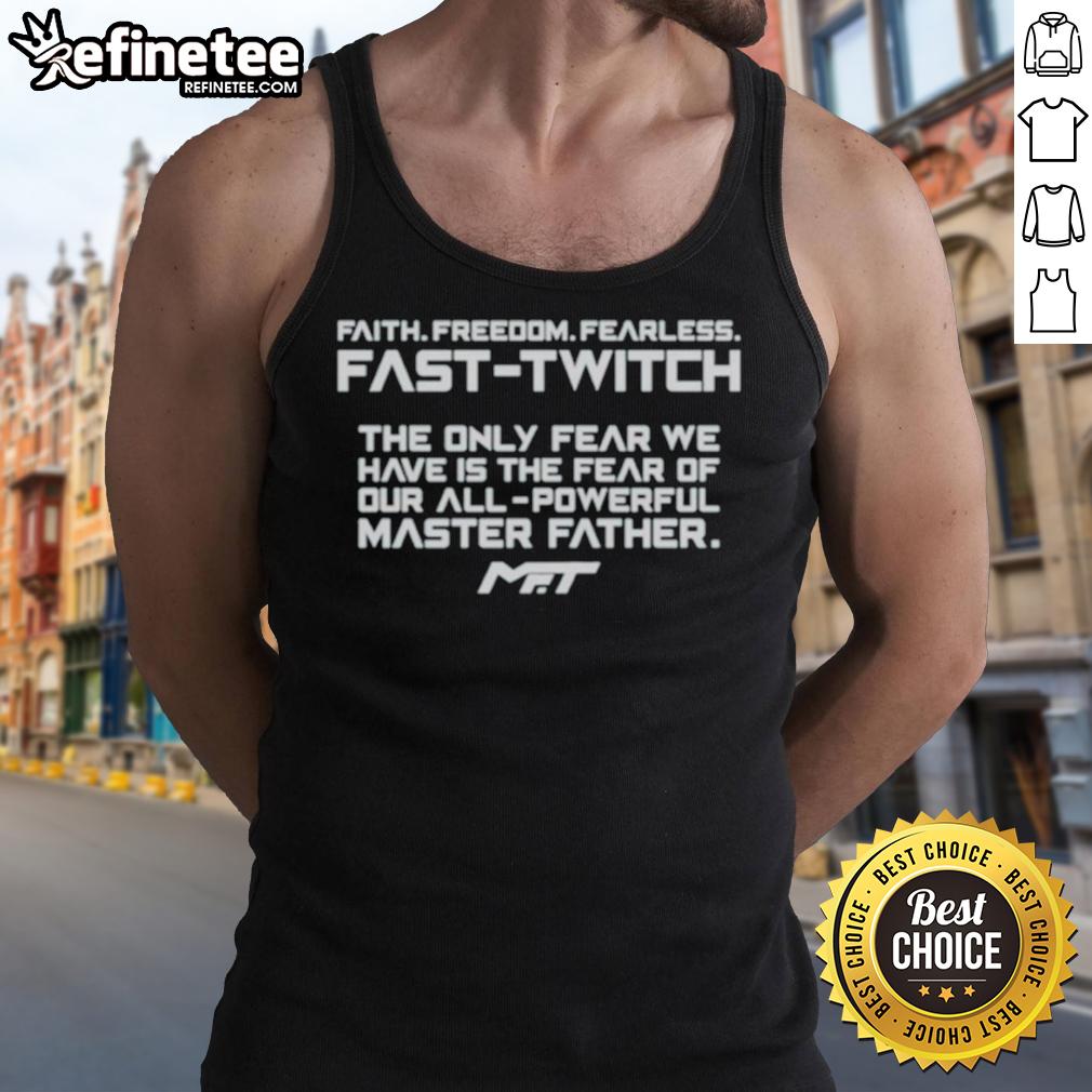 Premium Faith Freedom Fearless Fast Twitch Tank Top in black, perfect for workouts and active lifestyles.