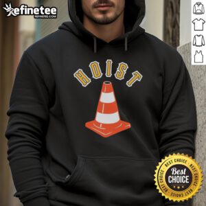 Premium Hoist Center Hoodie in navy blue featuring a stylish logo, perfect for casual wear and fitness enthusiasts.