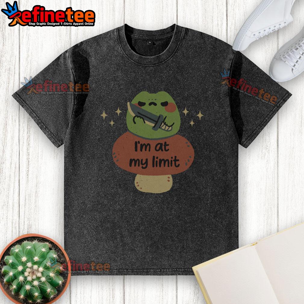 Premium Im At My Limit Washed T-Shirt in soft cotton, featuring a stylish graphic design perfect for casual wear.
